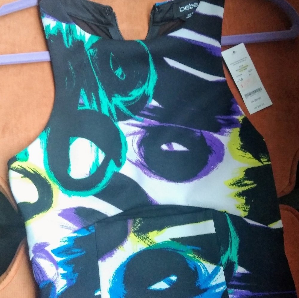 Multi colored BeBe tummy top